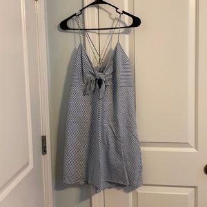 Dress Up Blue and White Striped Summer Dress